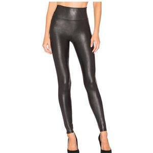 SPANX Faux Leather Leggings Black Medium Petite